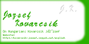 jozsef kovarcsik business card